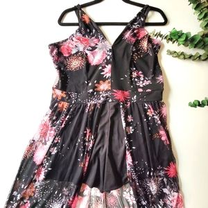 ROUGE floral chiffon duster romper size XL